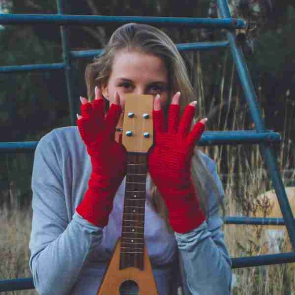 Red EasyFit FingerTip Gloves