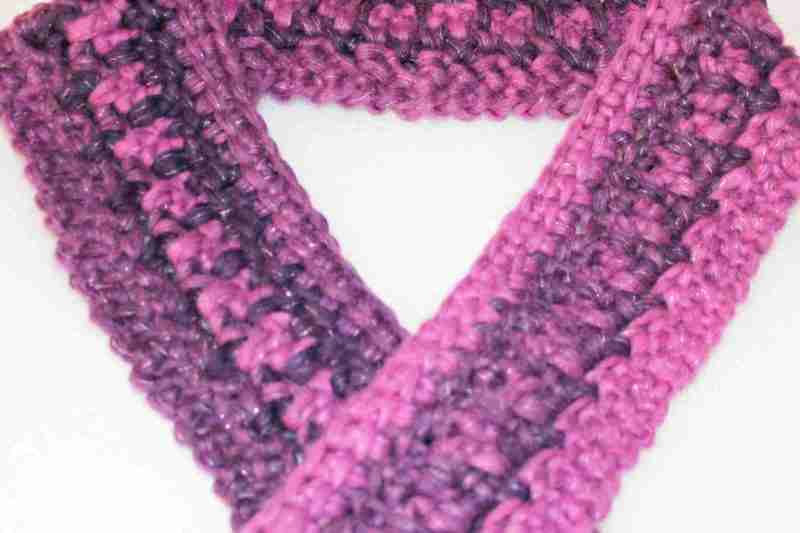 Funhouse scarf - purples - close