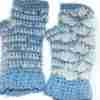 Shell B Mine Mitts – beautifully stylish and perfect for gifts or yourself – blue & white – both sides Shell B Mine Mitts - beautifully stylish and perfect for gifts or yourself - blue & white - both sides
