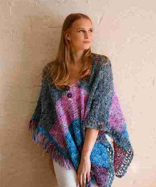 Raindrops Poncho by ReVe Design Co - Model Photo - styled from front