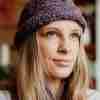 Rapt-Hearts-Beanie-&-Cowl-Crochet-Patterns---in-mauve---on-Model-indoors-(4)