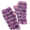 Brindy Mitts Crochet Pattern - in Tonal Purple and Variagated Mauve - flat lay