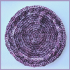 Brindy Beret Crochet Pattern – in Tonal Purple and Variagated Mauve – flat lay from top Brindy Beret Crochet Pattern - in Tonal Purple and Variagated Mauve - flat lay from top