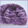 Brindy Beret – Flat lay in purples – side view Brindy Beret - Flat lay in purples - side view