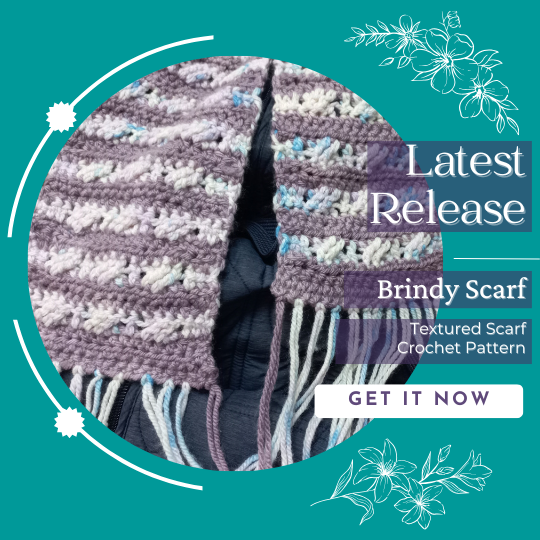 Brindy Scarf Crochet Pattern by ReVeDesignCo - New Pattern announcement - May 2026